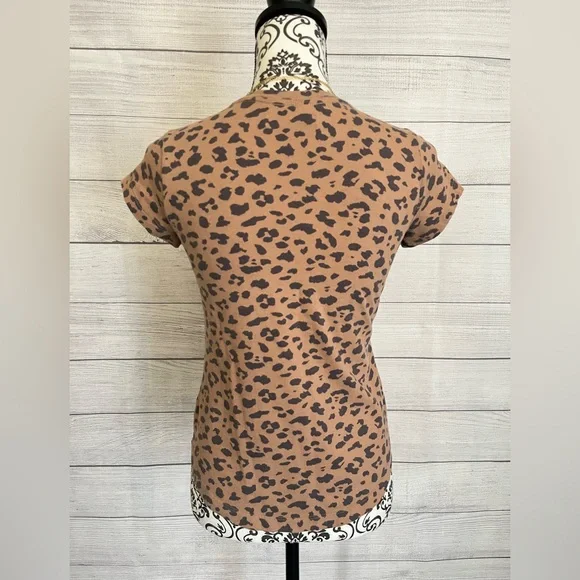 Abercrombie & Fitch | Leopard Print Brown Women's Top - Picture 2 of 5
